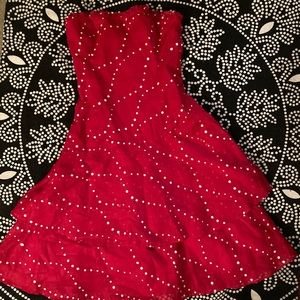 Strapless Dotty Dress by Odille for Anthropologie